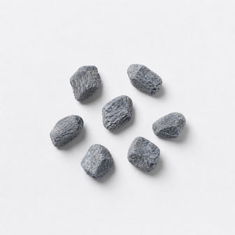 Macro of grey calcium mineral pieces