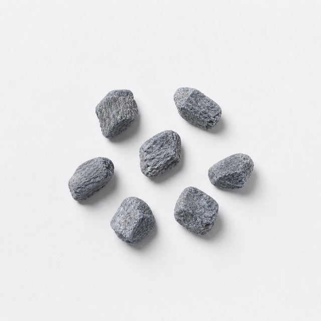 Macro of grey calcium mineral pieces