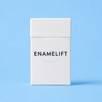 ENAMELIFT pack, front view on a sky-blue studio ground
