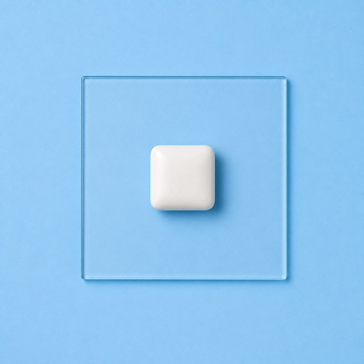 A single piece of ENAMELIFT gum, close up
